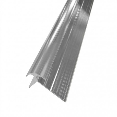 Silver external PVC wall molding, 4 mm