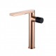 Otso, rose gold and black wash basin faucet