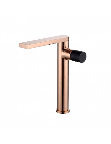 Otso, robinet de vasque or rose et noir