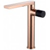 Otso, robinet de vasque or rose et noir