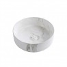 Epona 14", round porcelain bassin with marble effect