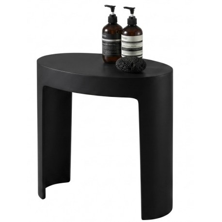Banc de douche noir en istone