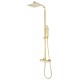Ares, matte gold thermostatic shower faucet