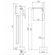 Robinet en laiton pour baignoire en chrome