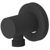 Coude ajustable rond pour tuyau de douche fini en noir mat