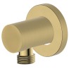 Coude ajustable rond pour tuyau de douche fini en or mat