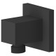 Coude ajustable carrée pour tuyau de douche fini en noir mat
