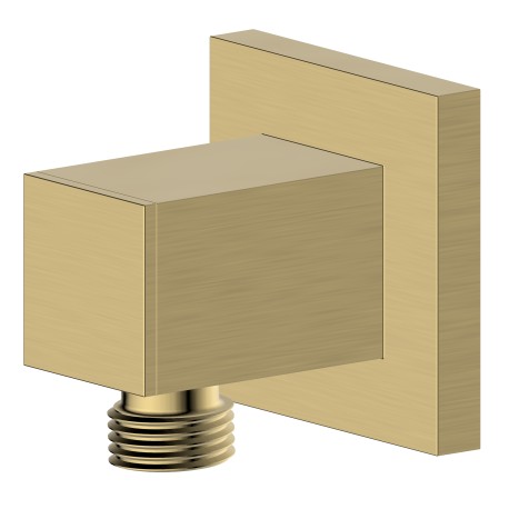Coude ajustable carrée pour tuyau de douche fini en or mat