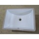 18 x 14 in. undermount sink, white, Boba-II collection