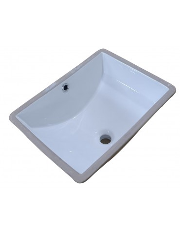 18 x 14 in. undermount sink, white, Boba-II collection