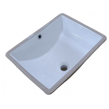 Lavabo sous-plan 18 × 14 po, blanc, collection Boba-II