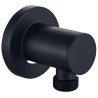 Circular Adjustable elbow for shower hose with matte black finish