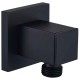 Coude ajustable carrée pour tuyau de douche fini en noir mat