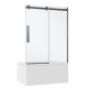 Porte de douche sur bain Lwidgi finition Noire