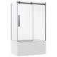 Porte de douche sur bain Lwidgi finition Noire