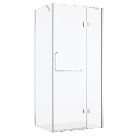 Shower door and side glass, 40 × 32", Nyx collection