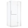 Shower door and side glass, 40 × 32", Nyx collection