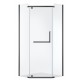 Neo-Angle Shower, 36 × 36", Black Finish, Atlas Collection