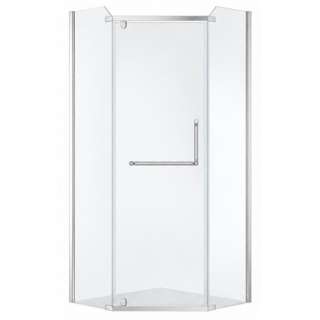 Douche Néo-angle, 36 × 36", fini chrome, collection Atlas