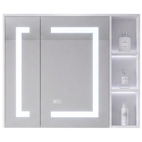VISTA 30 in. LED medicine cabinet with storage and anti-fog
