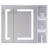 VISTA 36 in. LED medicine cabinet with storage and anti-fog
