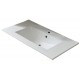 Dessus de vanité en céramique blanc 36 pouces avec lavabo sous-plan