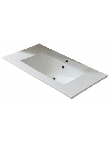 36-inch White Ceramic Vanity Top with Undermount Sink