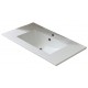Dessus de vanité en céramique blanc 36 pouces avec lavabo sous-plan