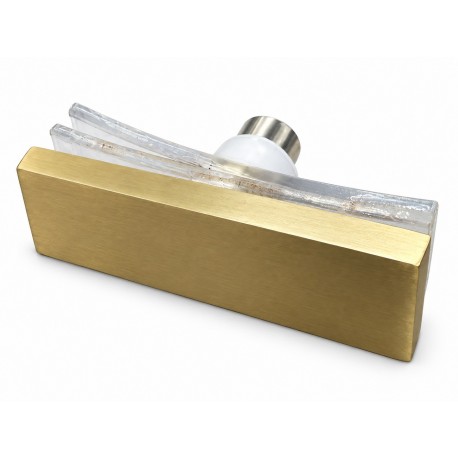 Fixation dorée pour panneau de douche – Lwidgi et Mikotos – Pièce no 6