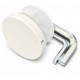 Fixation ronde blanche pour panneau latéral de douche Myo – Pièce no 6