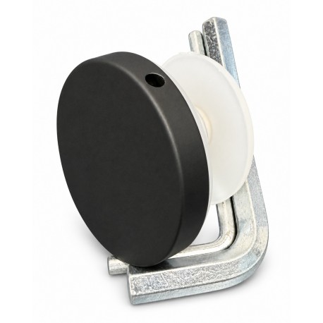 Fixation ronde noire pour panneau latéral de douche Myo – Pièce no 6