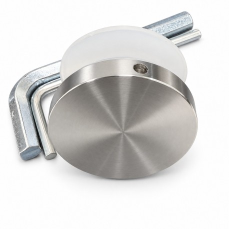 Fixation ronde fini inox pour panneau latéral de douche Myo – Pièce no 6