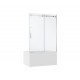Porte de douche sur bain Lwidgi finition Chrome