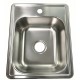 17 x 22 in. Topmount Stainless Steel Single Bowl Kitchen Sink - 5643A-1