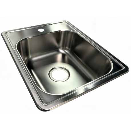 Évier de cuisine à encastrer 17 x 22 po en acier inoxydable - 5643A-1