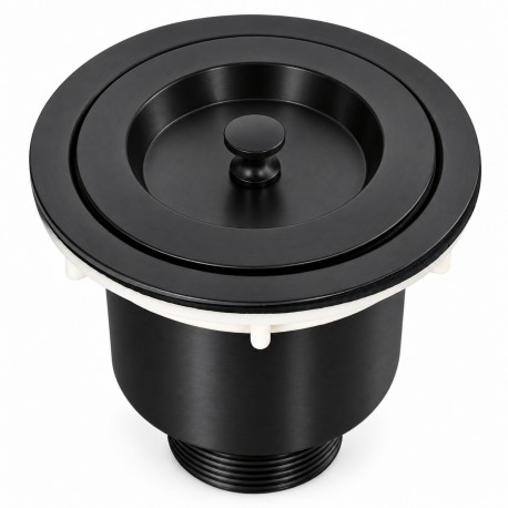 Matte black kitchen sink basket strainer 114-1-MB