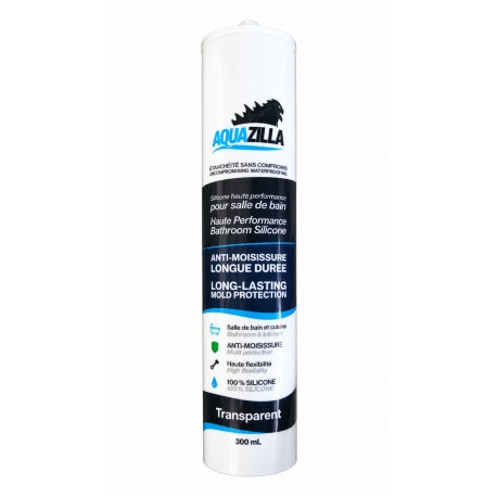 Aquazilla Silli-Clear clear mould-resistant silicone sealant, 300 mL