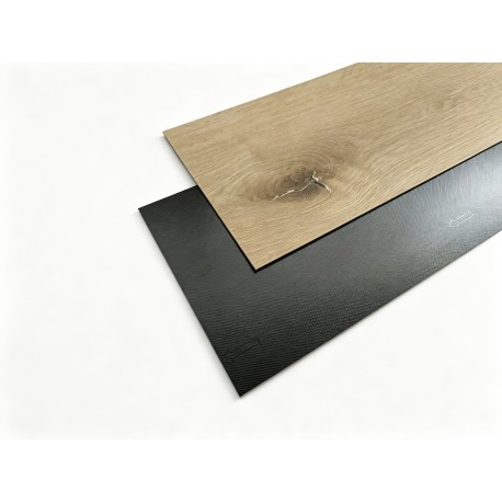 Plancher vinyle LVT à coller 7 x 48 couleur Bois Beige