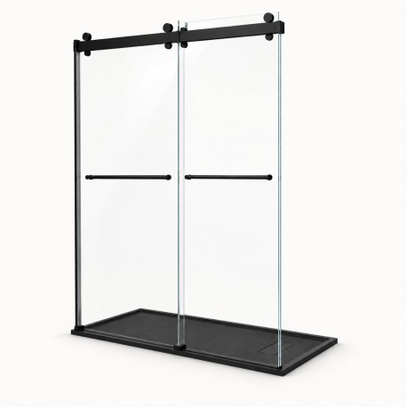 Combo Waka 60 inch Shower Door + Brutus 60 × 32 inch Shower Tray