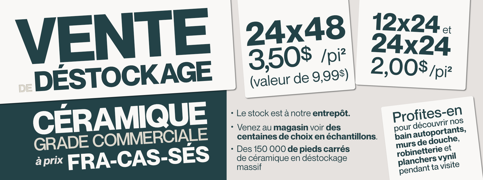 Vente de déstockage