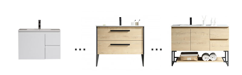 16 to 72 inch vanities