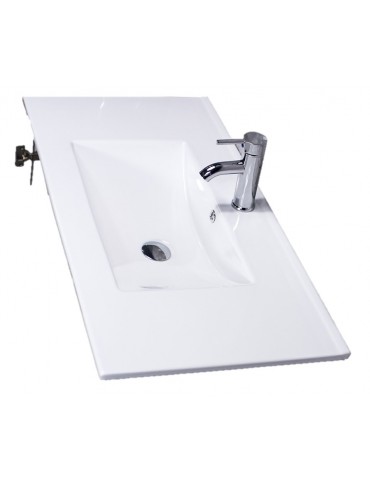 Comptoir en céramique de 39.5'' avec lavabos inclus