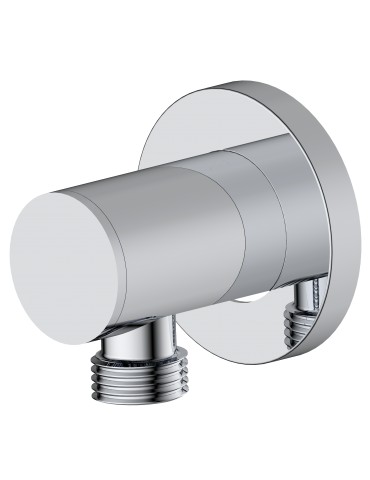 Circular Adjustable elbow for shower hose with chrome finish