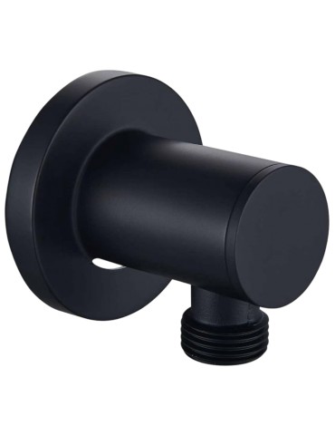 Circular Adjustable elbow for shower hose with matte black finish