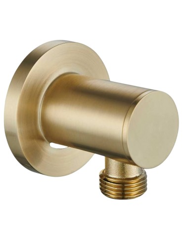 Circular Adjustable elbow for shower hose with matte gold finish