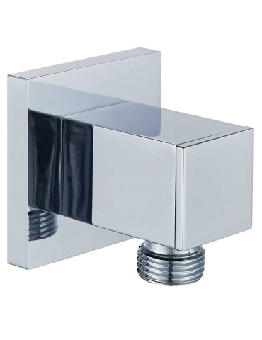 Square Adjustable elbow for shower hose with chrome finish
