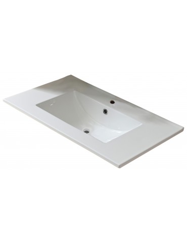 30-inch White Ceramic Vanity Top with Undermount Sink