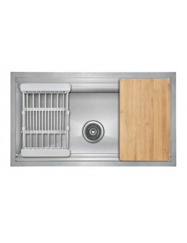 Évier de cuisine, 30 x 18'', acier inoxydable
