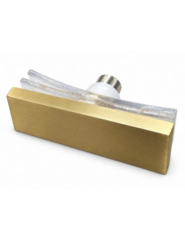 Fixation dorée pour panneau de douche – Lwidgi et Mikotos – Pièce no 6