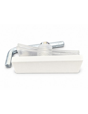 Fixation blanche pour panneau de douche – Lwidgi et Mikotos – Pièce no 6